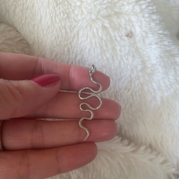 Silver Handmade Snake Pendant - Picture 2 of 3